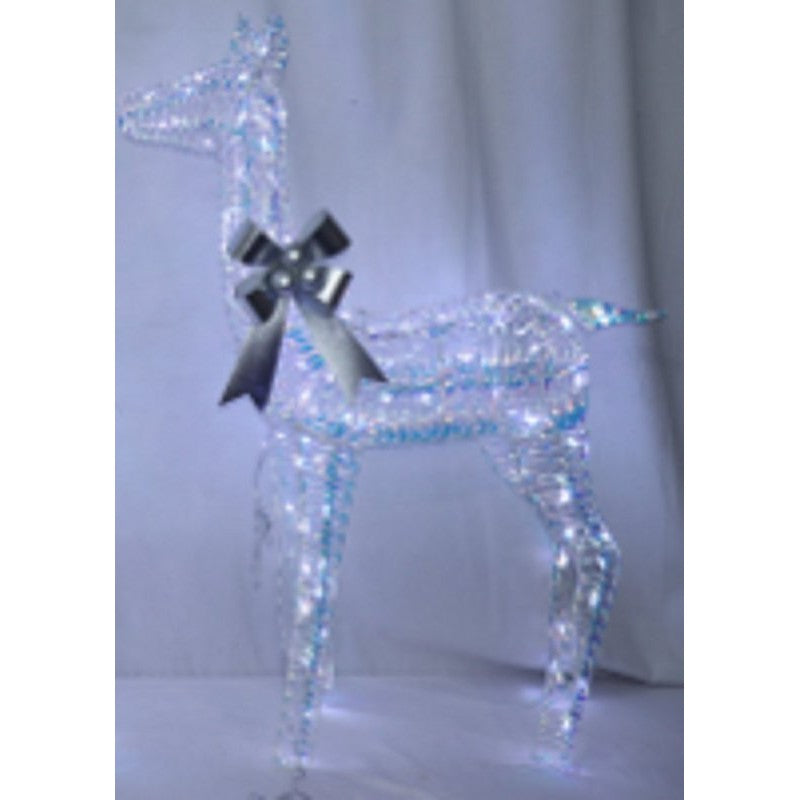 Santas Forest 56087 Iridescent Standing Doe Yard Decor, 18 in L, 6 in W, Metal/PVC