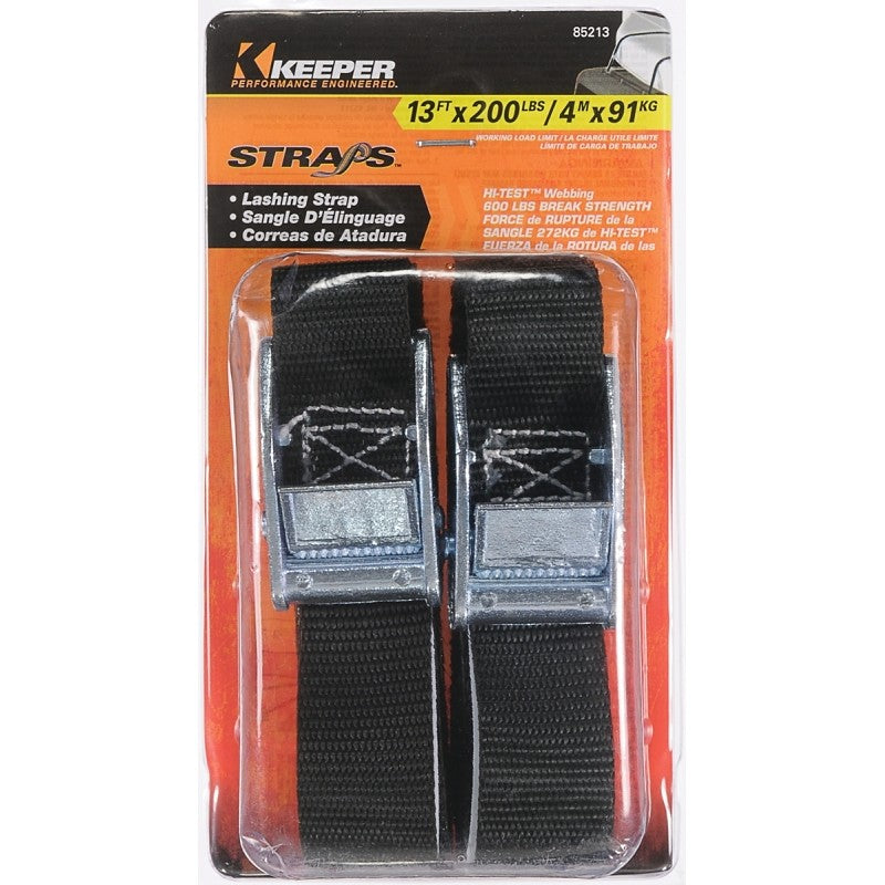 Keeper 85213 Lashing Strap, Fully Adjustable, Red (Pack of 4)