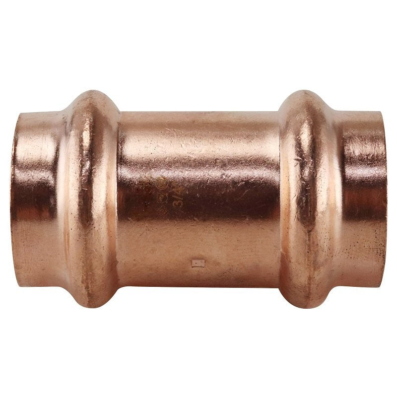 Apollo XPRC34 Coupling with Stop, 3/4 in, Press Fit, Copper, 300 psi Pressure