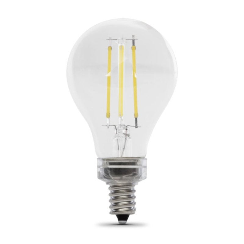 Feit Electric BPA1575C/850/FIL/2 LED Light Bulb, 800 Lumens, 8 W, A15 Lamp, 75 W Equivalent, E12 Candelabra Lamp Base
