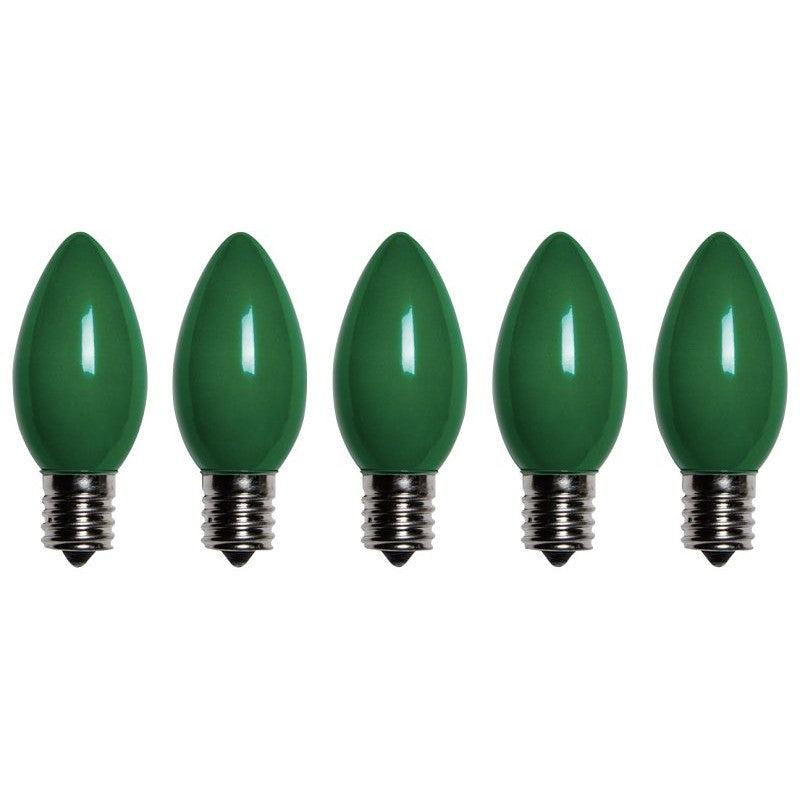 Santas Forest 25985 LED Filament Retro Replacement Bulb, Opaque, C9, Green
