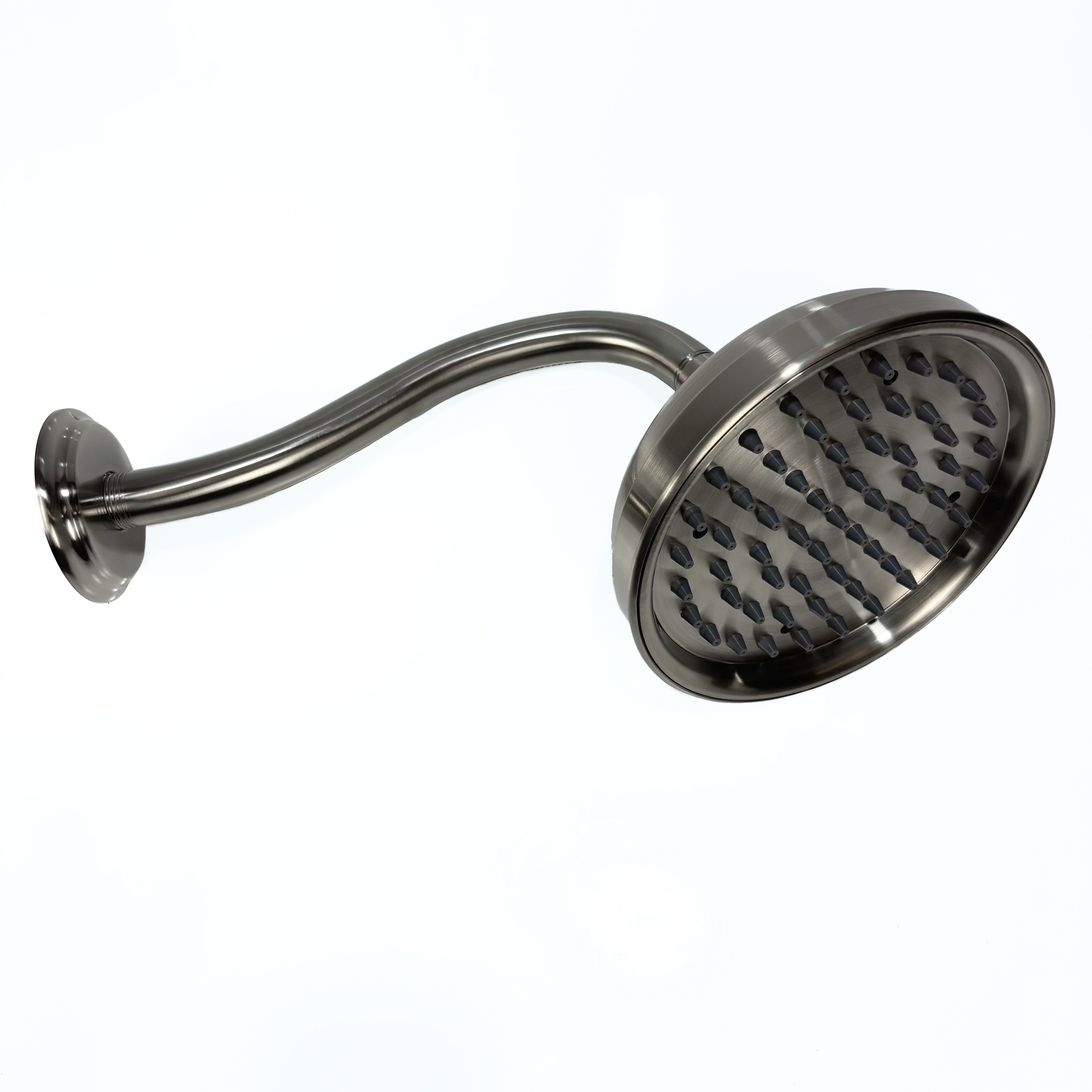 Marielle Raincan Showerhead With Shower Arm and Flange Brush