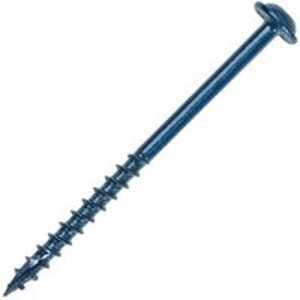 Kreg Blue-Kote SML-C2B-50 Pocket-Hole Screw, #8 Thread, 2 in L, Coarse Thread, Maxi-Loc Head, Square Drive, 50/PK