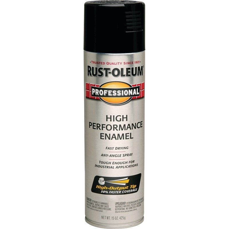 Rust-Oleum 7579838 Enamel Spray Paint, Gloss, Black, 15 oz, Can