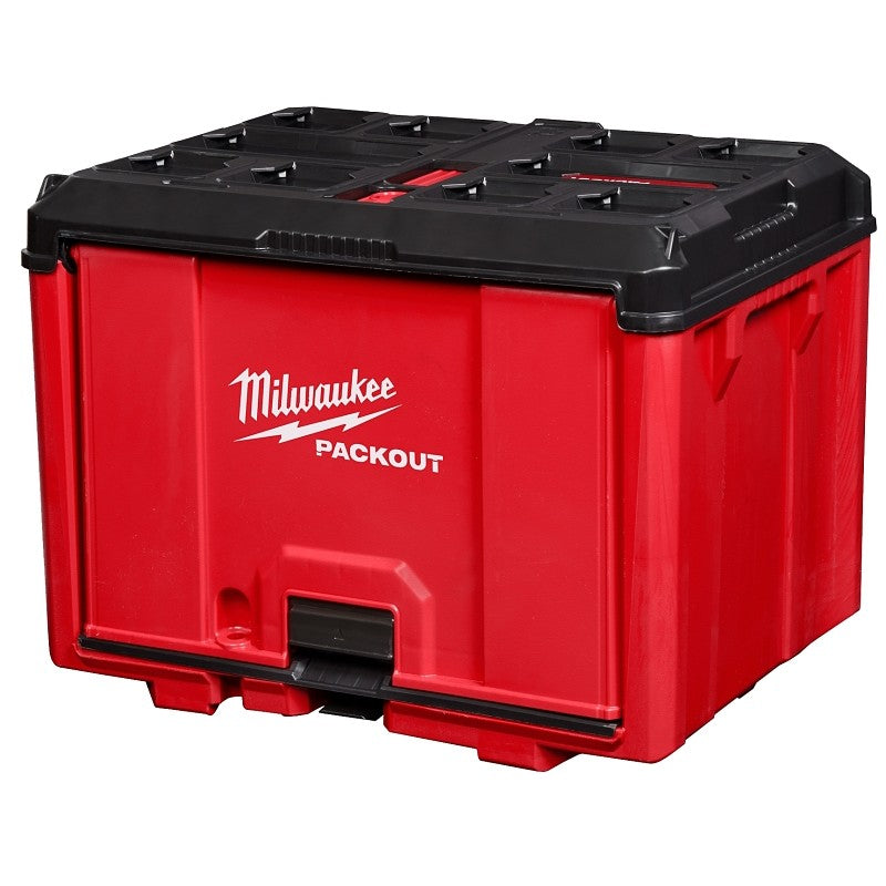 Milwaukee PACKOUT 48-22-8445 Tool Cabinet, 50 lb, 20 in OAW, 15 in OAH, 15 in OAD, Polymer, Black/Red