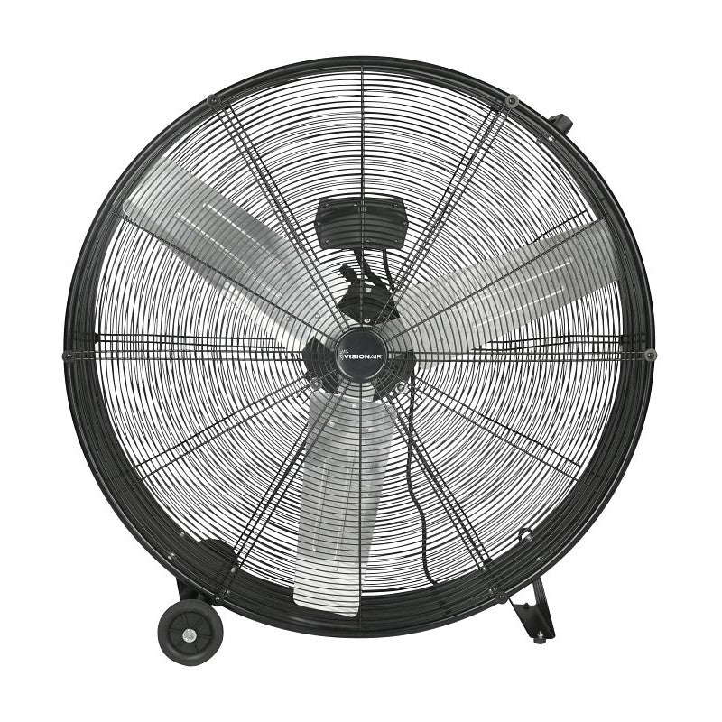 VisionAir 2VAFDRUM36 Heavy-Duty High-Velocity Drum Fan, 120 V, 36 in Dia Blade, 2-Speed, 12,000 cfm Air