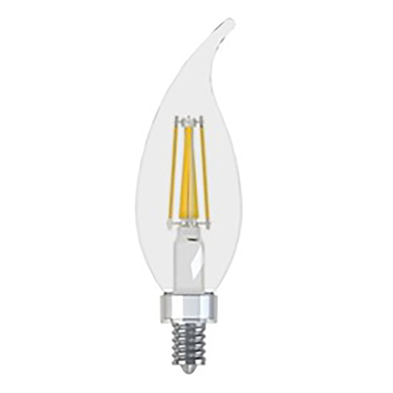 GE 24528 LED Bulb, Decorative, 300 Lumens, 3.5 W, CAC Lamp, 40 W Equivalent, Candelabra Lamp Base, Dimmable, Daylight