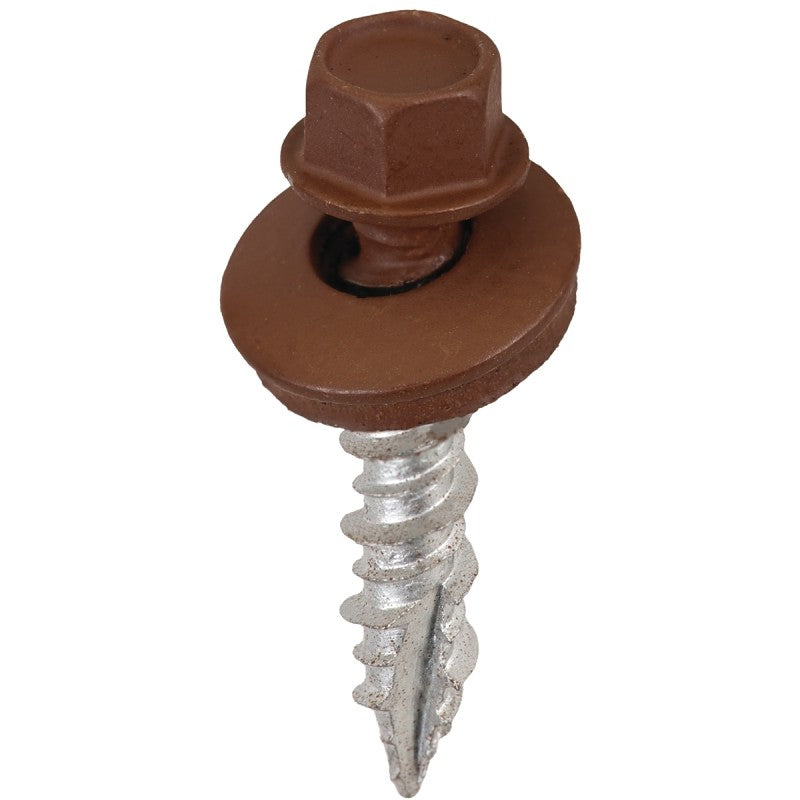 Acorn International SW-MW1BN250 Screw, #9 Thread, High-Low, Twin Lead Thread, Hex Drive, Brown, Type 17 Point, 250/BAG