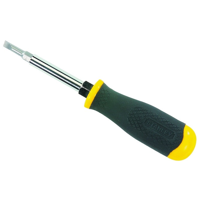 STANLEY 68-012 Screwdriver, 7-3/4 in OAL, Rubber Handle