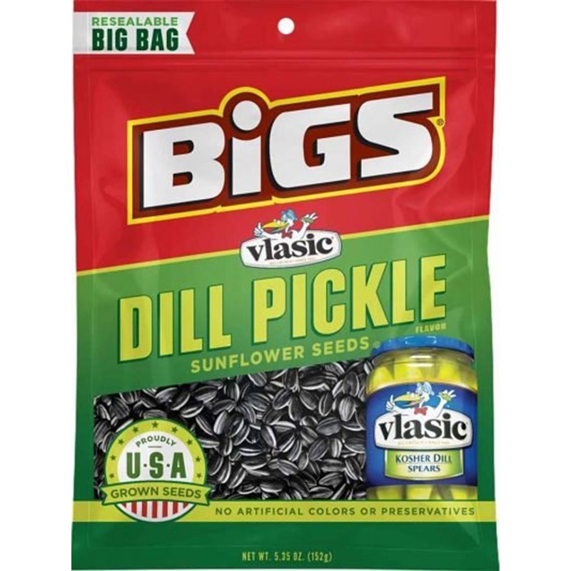 Bigs 55002 Sunflower Seed, Dill Pickle, 5.35 oz (Pack of 12)