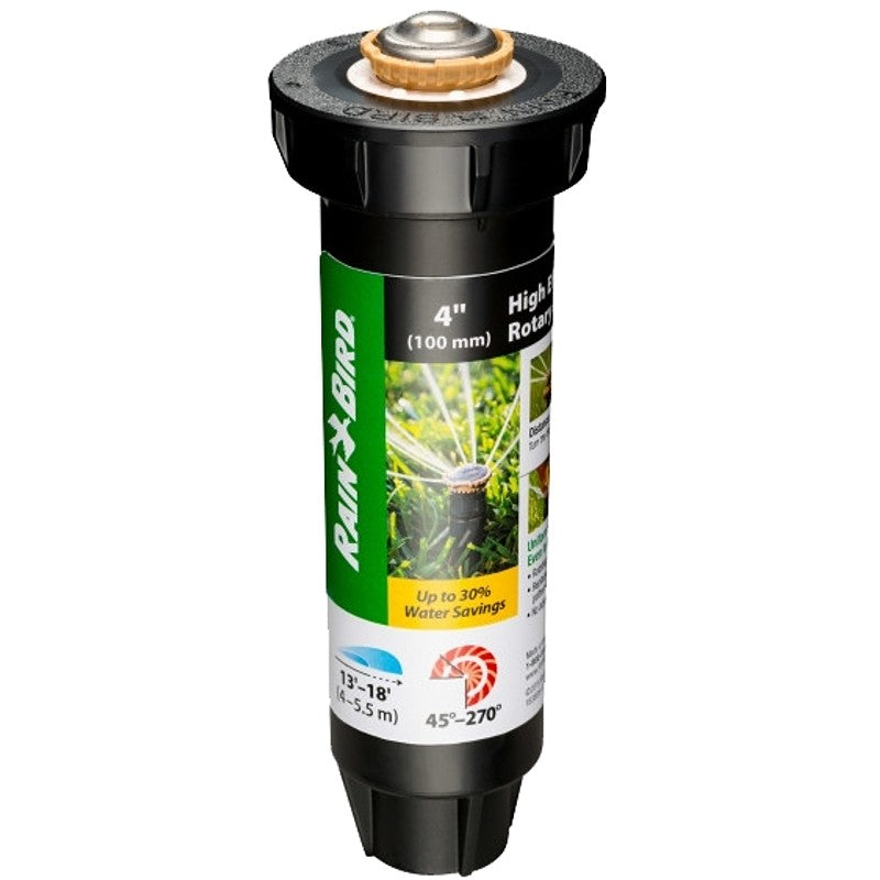 Rain Bird 12SARVAPRO Mini Rotor Sprinkler, 3 gpm, 1/2 in Connection, FTP, 4 in H Pop-Up, 13 to 18 ft, Adjustable Nozzle