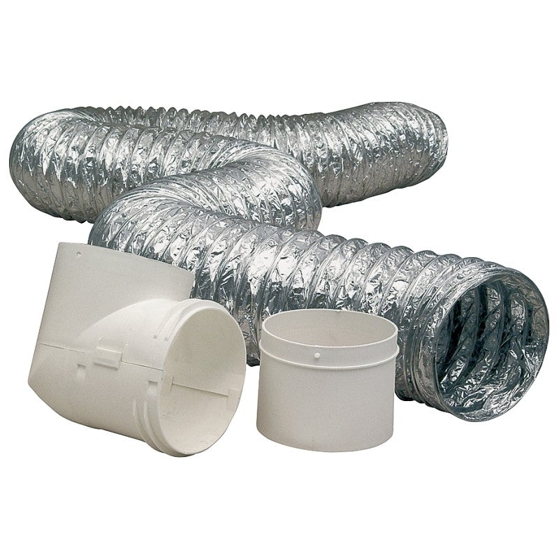Dundas Jafine ProFlex TD48D2DZW Dryer to Duct Connector Kit, Polypropylene, White, 8-Piece