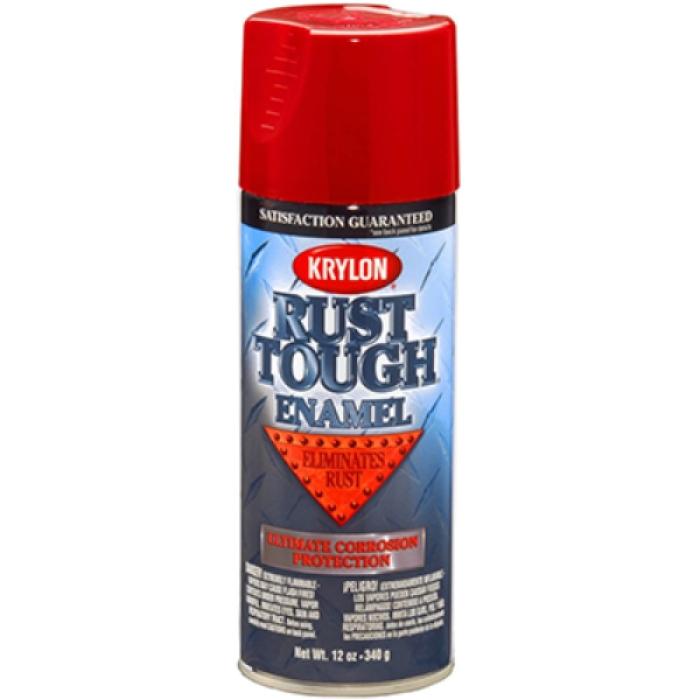 Krylon Rust Tough K09210007 Rust Preventative Spray Paint, Gloss, Radiant Red, 12 oz, Can