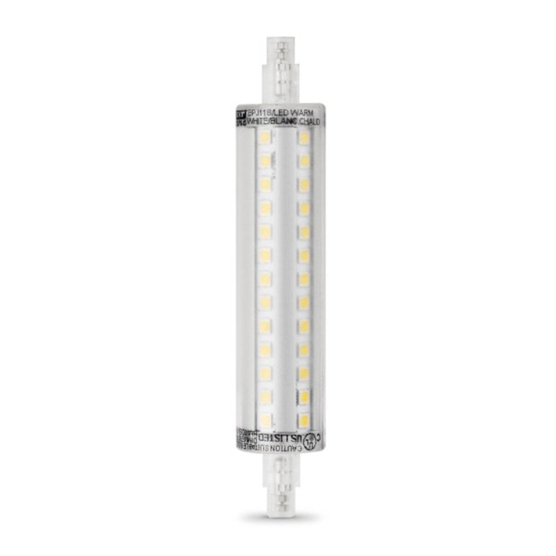 Feit Electric BPJ118/LED LED Lamp, Specialty, R7S Lamp, 60 W Equivalent, R7 Lamp Base, Clear, Warm White Light