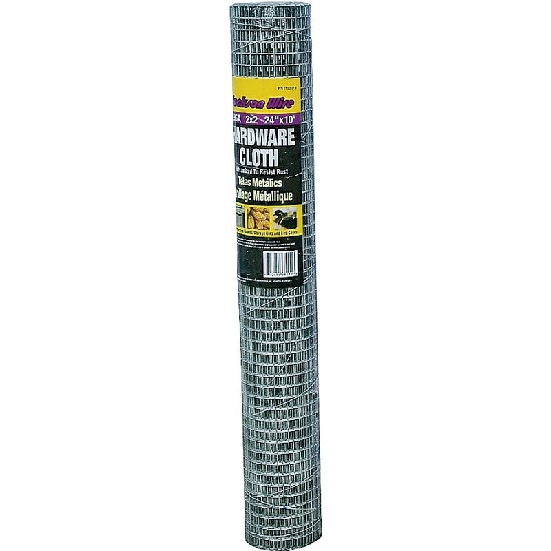 Jackson Wire 11 03 15 13 Hardware Cloth, 10 ft L, 24 in W, 19 Gauge, 1/2 x 1/2 in Mesh, Galvanized