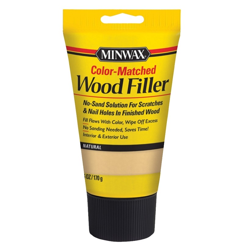 Minwax 448520000 Wood Filler, Natural, Solid, 6 oz, Tube