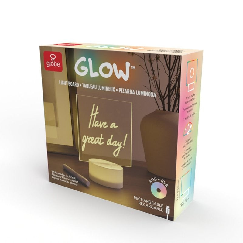 globe 14236 Color Changing Light Board, 0.2 W, LED Lamp, Plastic Fixture, Table (Pack of 6)