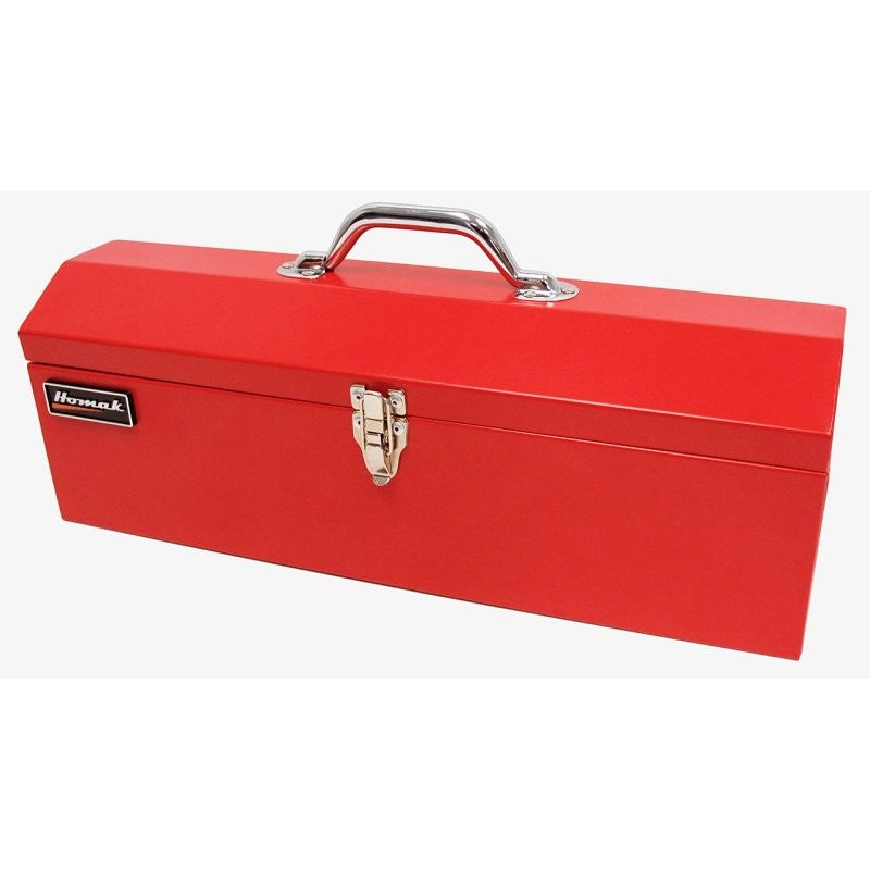 Homak RD00119200 Tool Box, 741 cu-in, Steel, Red, 6 x 19 x 6-1/2 in Outside