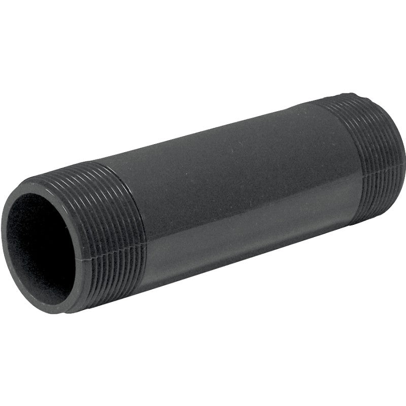 Genova P-112-6 Pipe Nipple, 1-1/2 in, MIP x MIP, PVC, Gray, SCH 80 Schedule, 6 in L