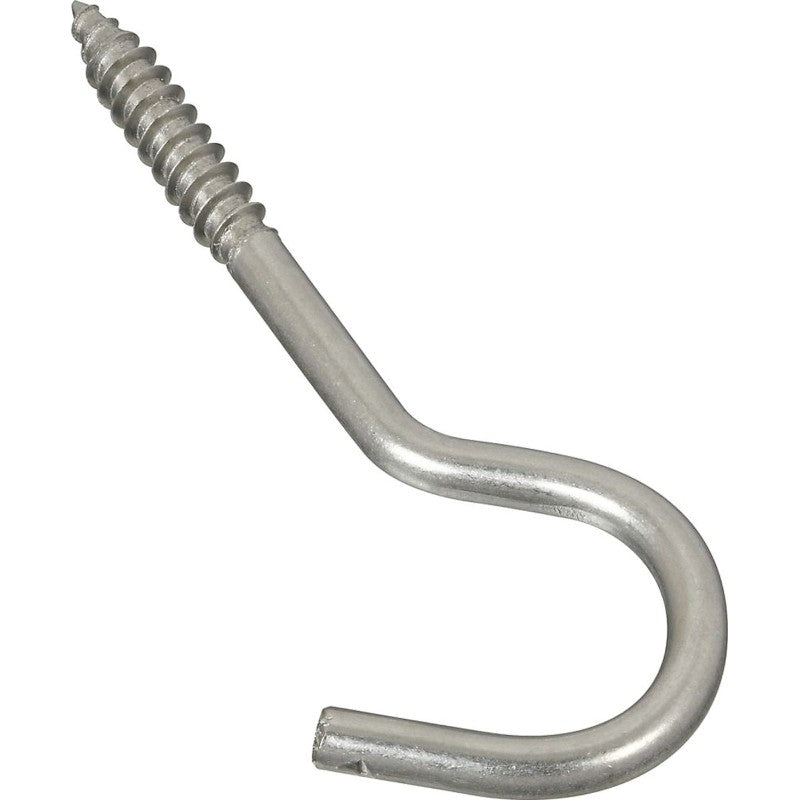 National Hardware 2153BC Series N220-822 Screw Hook, 3/8 in Opening, 4-7/8 in L, Stainless Steel, Zinc