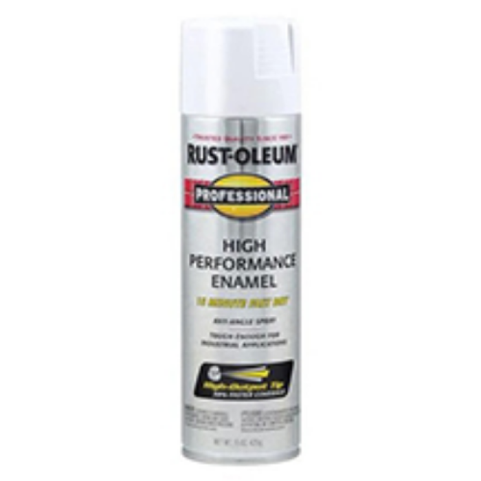 Rust-Oleum 7590838 Enamel Spray Paint, Flat, White, 15 oz, Can