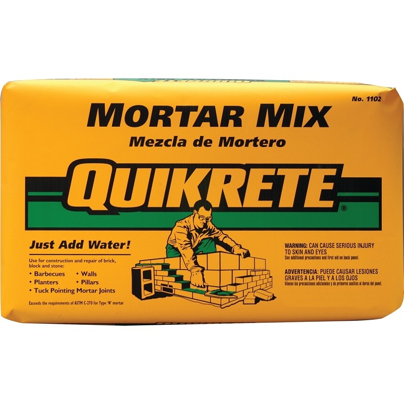 Quikrete 110210 Mortar Mix, Gray, Powder, 10 lb Bag (Pack of 6)