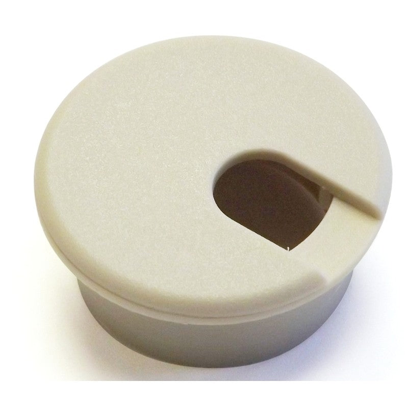 Jandorf 61600 Desk Grommet, 1-1/2 in Dia Cable, Polystyrene, Almond