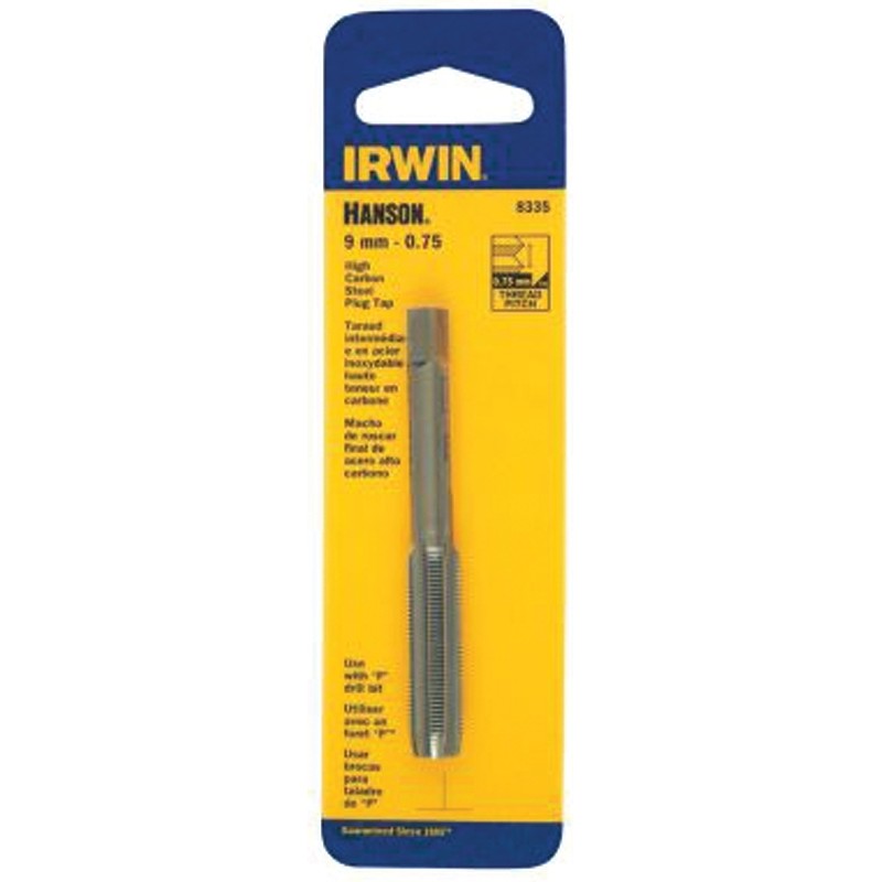 Irwin 8343 Thread Tap, 12 mm- 1.5 Thread, Plug Tap Thread, 4-Flute, HCS