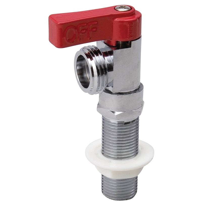 B & K Quarter Master Series 102-209 Washing Machine Valve, Replacement, Brass, Red, Chrome