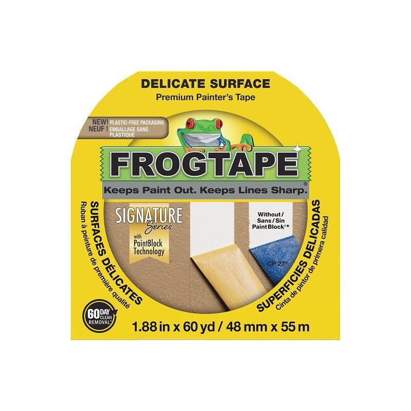 FrogTape 280222 Painting Tape, 60 yd L, 1.88 in W, Yellow