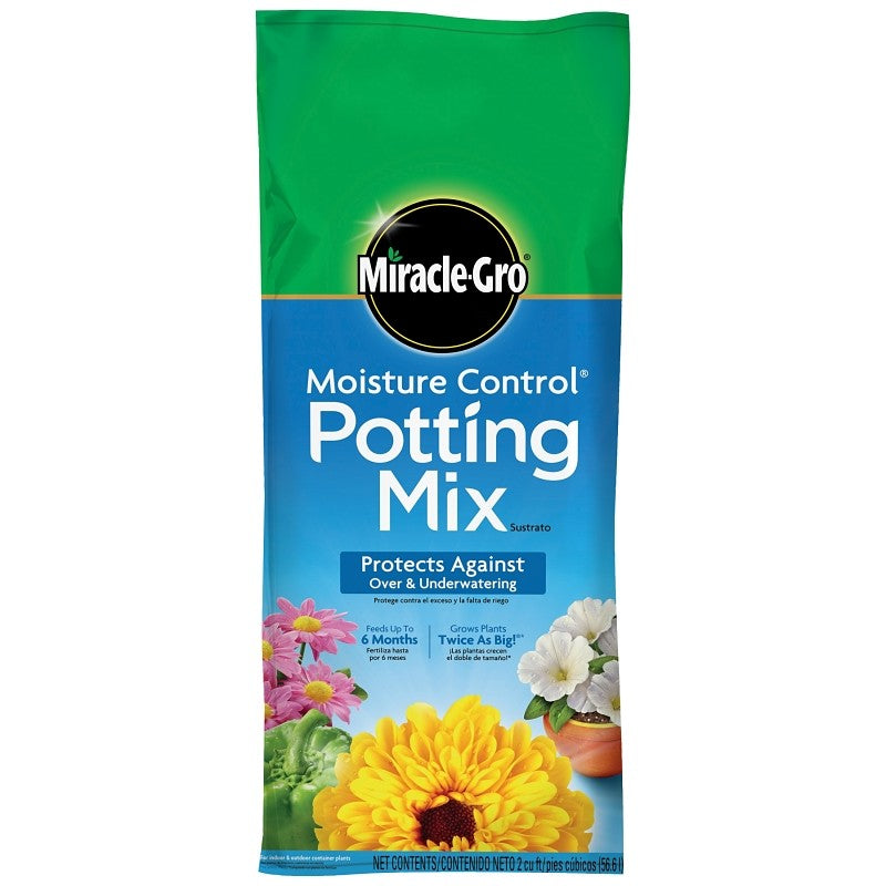 Miracle-Gro Moisture Control 75552300 Potting Mix, Solid, 2 cu-ft Bag