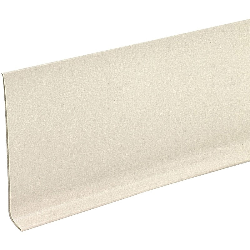M-D 75275 Series Wall Base, 0.13 in Thick, Almond, 4 ft L, 4 in W, Vinyl (Pack of 18)