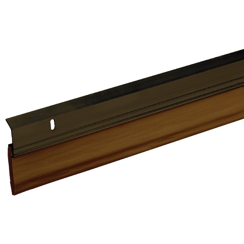 Frost King A82/36BR Door Sweep, 36 in L, 2-3/8 in W, Aluminum Flange, Vinyl Insert