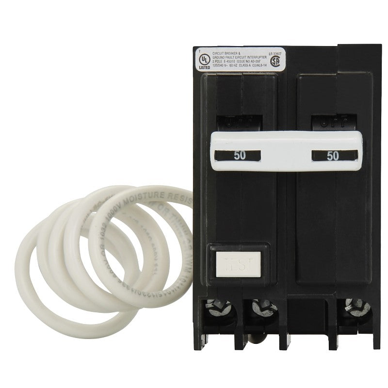 Cutler-Hammer GFTCB230 Circuit Breaker, GFCI, Type GFTCB, 30 A, 2 -Pole, 120/240 V, Plug Mounting