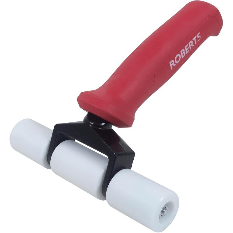 Roberts 10-170 Seam Roller, 4 in Dia Roller, Steel Roller, Soft-Grip Handle, Rubber Handle