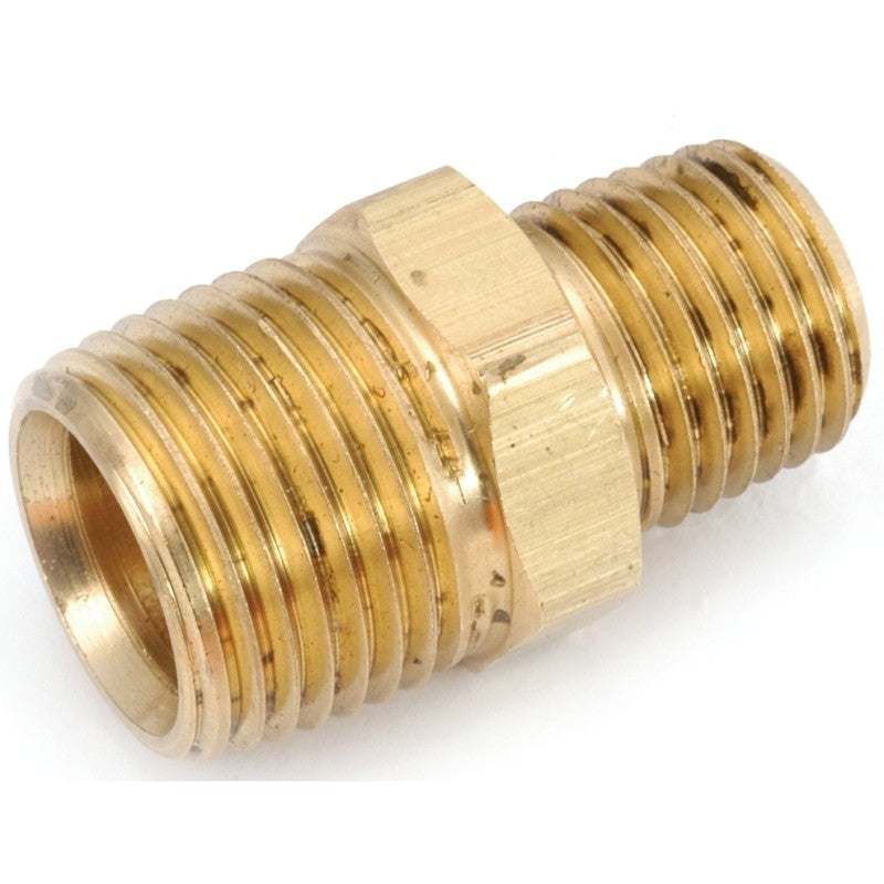 Anderson Metals 756123-0806 Pipe Nipple, 1/2 x 3/8 in, MPT, Brass, 200 psi Pressure