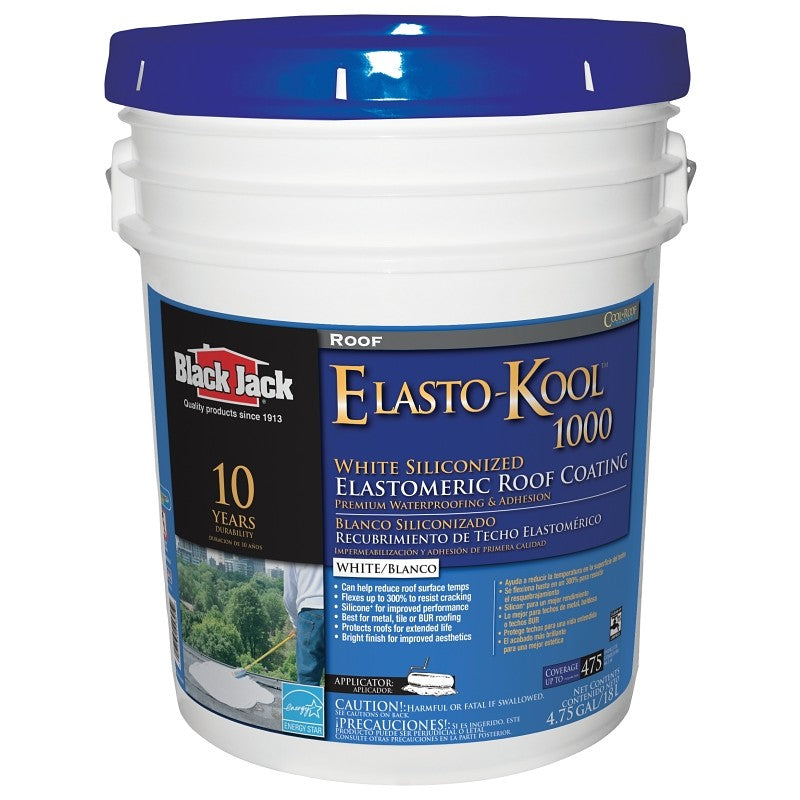 Gardner SK-7805 Elastomeric Roof Coating, White, 18 L Pail, Liquid, White