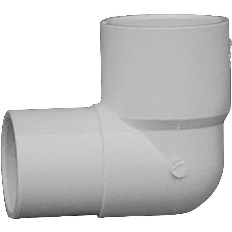 IPEX 435546 Street Pipe Elbow, 1 in, Spigot x Socket, 90 deg Angle, PVC, White, SCH 40 Schedule, 150 psi Pressure