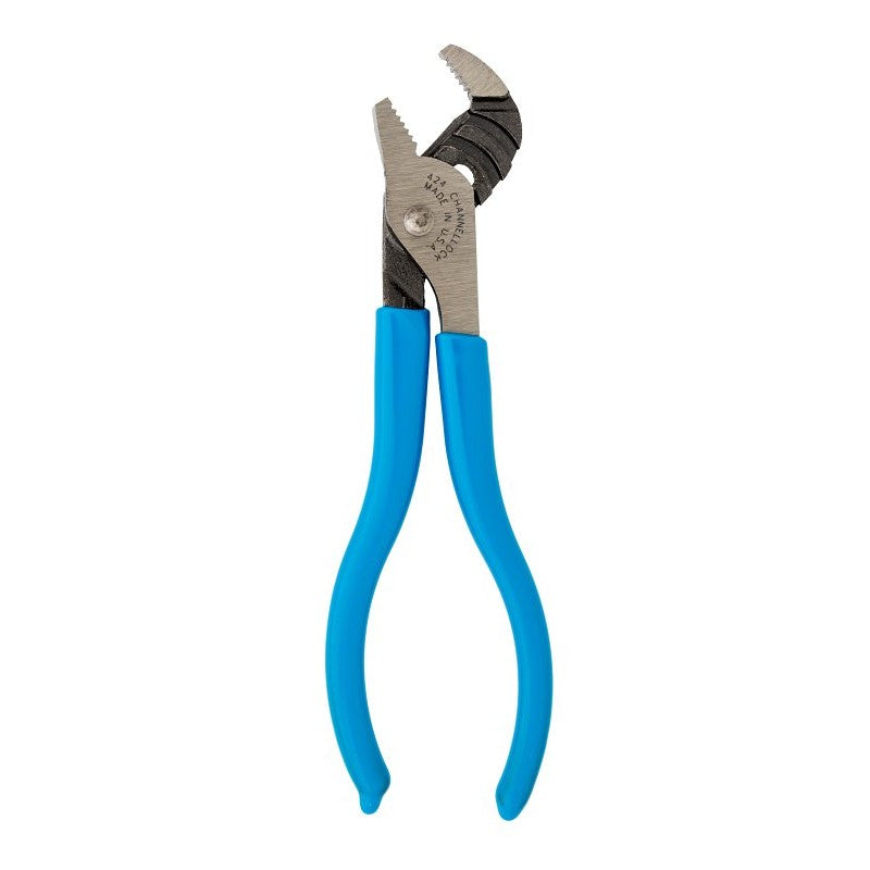 Channellock 424 Tongue and Groove Plier, 4-1/2 in OAL, 1/2 in Jaw Opening, Blue Handle, Cushion-Grip Handle