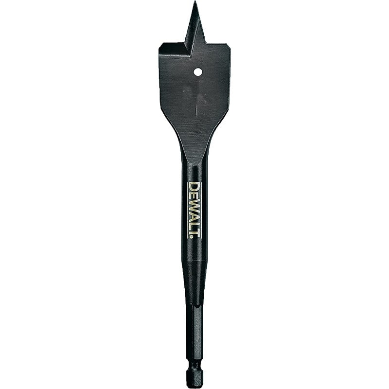DEWALT DW1583 Spade Drill Bit, 1-1/8 in Dia, 6 in OAL, 1/4 in Dia Shank, Hex Shank