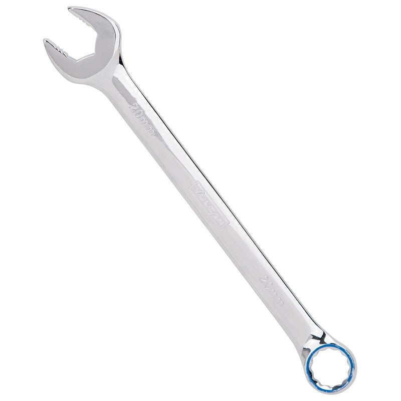 Vulcan MT65498103L Combination Wrench, Metric, 20 mm Head, Chrome Vanadium Steel, Silver, Round Handle