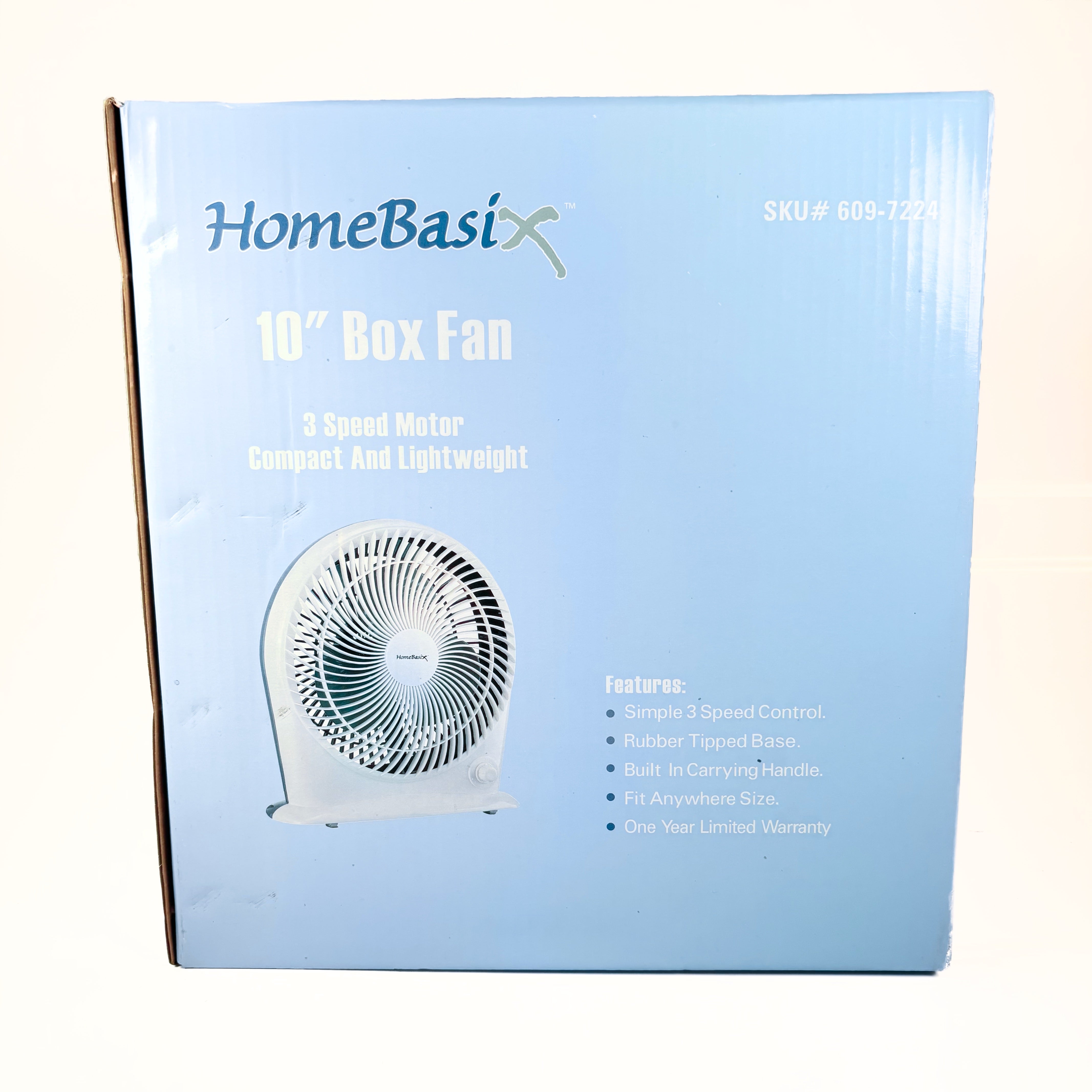 10 Inch 3 Speed Quiet Box Fan (POS)