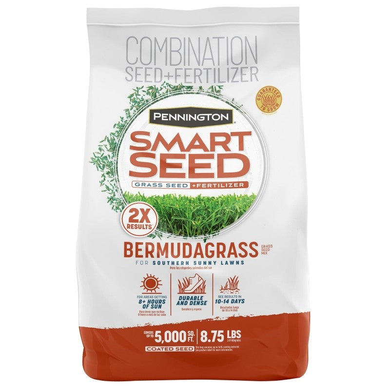 Pennington SMART SEED 100543735 Grass Seed and Fertilizer Mix, 8.75 lb Bag