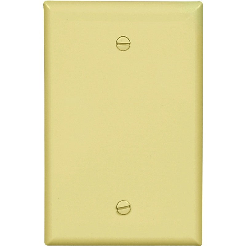 Eaton Cooper Wiring PJ13V Wallplate, 3-1/2 in L, 1/4 in W, 1 -Gang, Polycarbonate, Ivory, Box Mounting