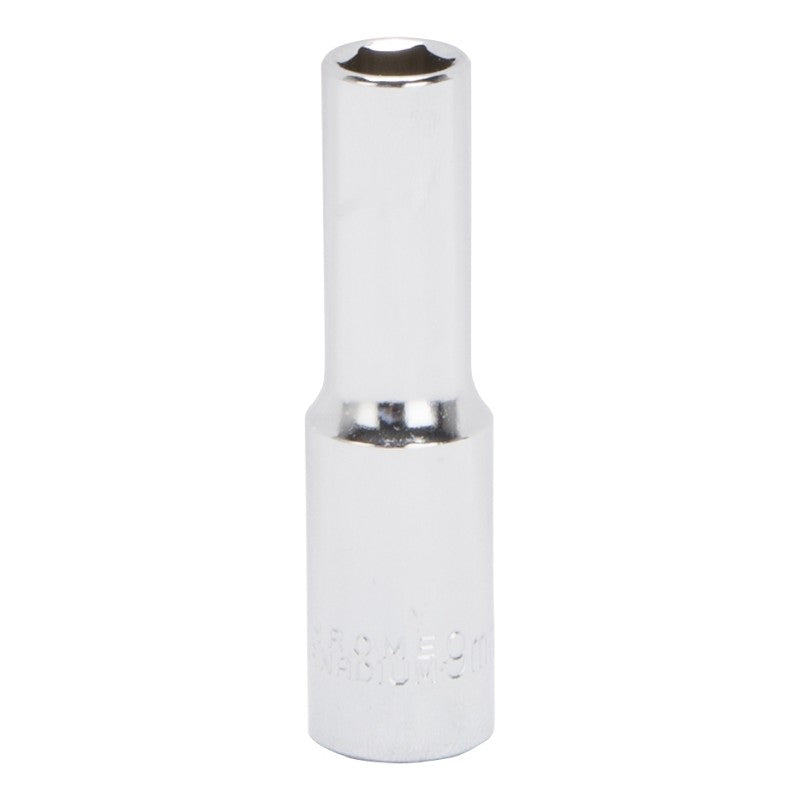 Vulcan MT6500663 Drive Socket, 9 mm Socket, 3/8 in Drive, 6-Point, Chrome Vanadium Steel, Chrome
