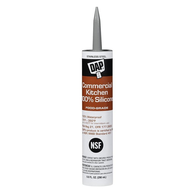 DAP 08660 Silicone Sealant, -75 to 350 deg F, 9.8 oz Cartridge