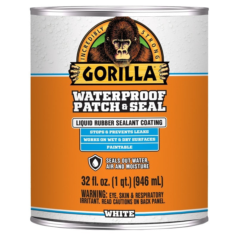 Gorilla 105340 Rubberized Coating, Waterproof, White, 32 oz (Pack of 6)