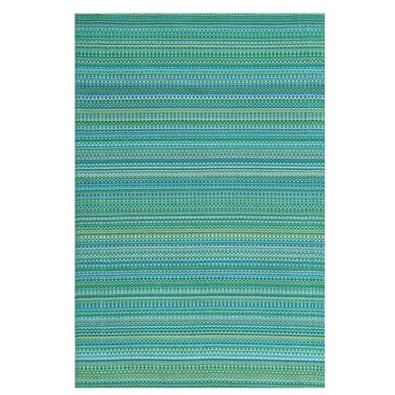 Border Concepts 21374 Outdoor Mat, 6 ft L, 9 ft W, Mixed, Reversible Pattern, Plastic Rug, Tropical