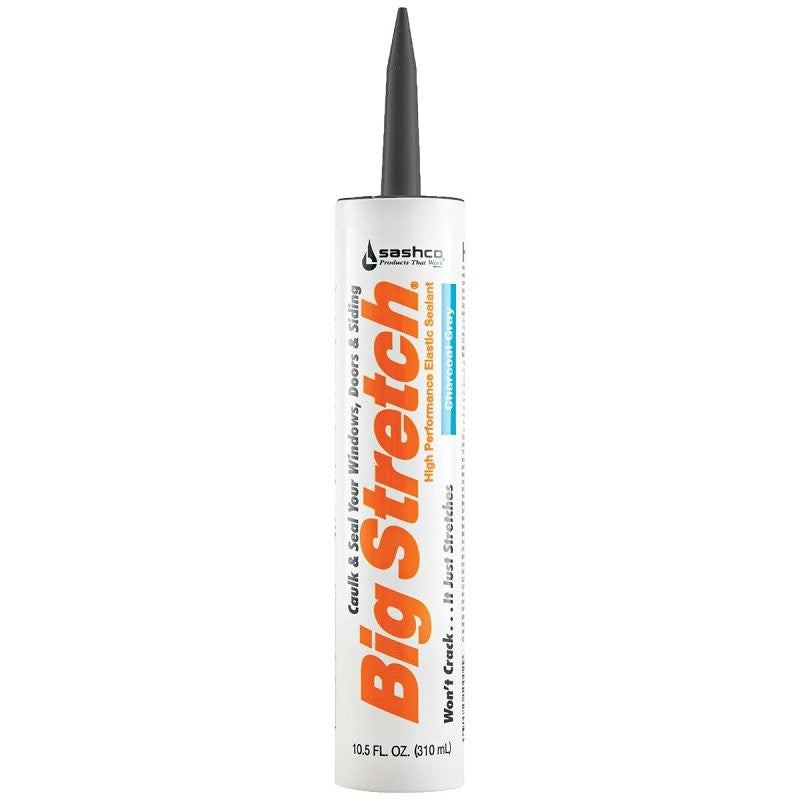 Big Stretch 10084 Elastomeric Sealant, Charcoal Gray, 4 to 5 days Curing, 40 to 120 deg F, 10.5 oz (Pack of 12)