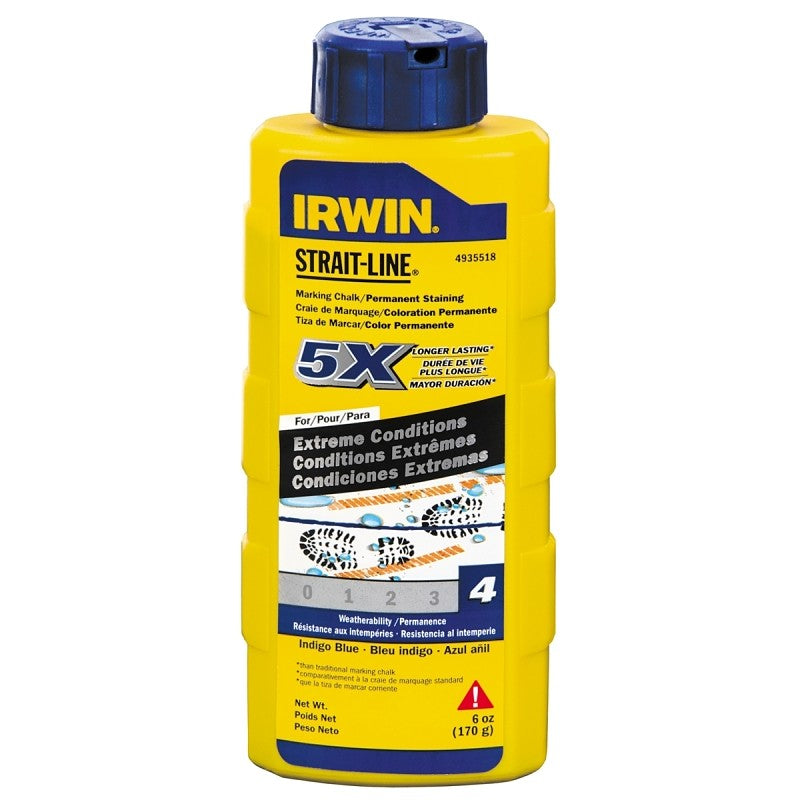 Irwin 4935518 Marking Chalk Refill, 6 oz, Indigo Blue, Permanent